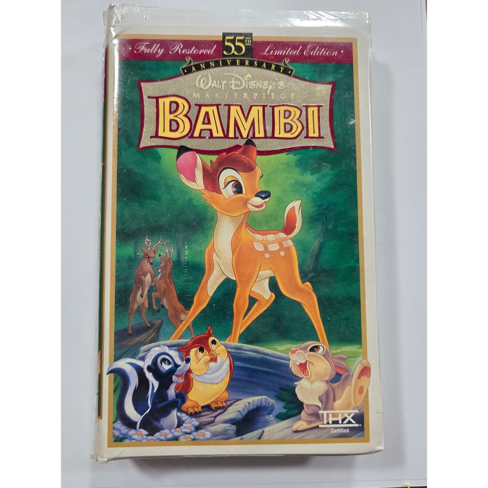 Sealed BAMBI 55th Anniversary Limited Edition VHS Disney Movie New